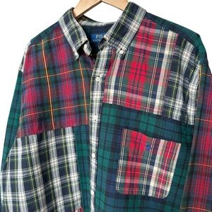 Polo Ralph Lauren Men's XLT Patchwork Plaid Classic Fit Button-Up Shirt